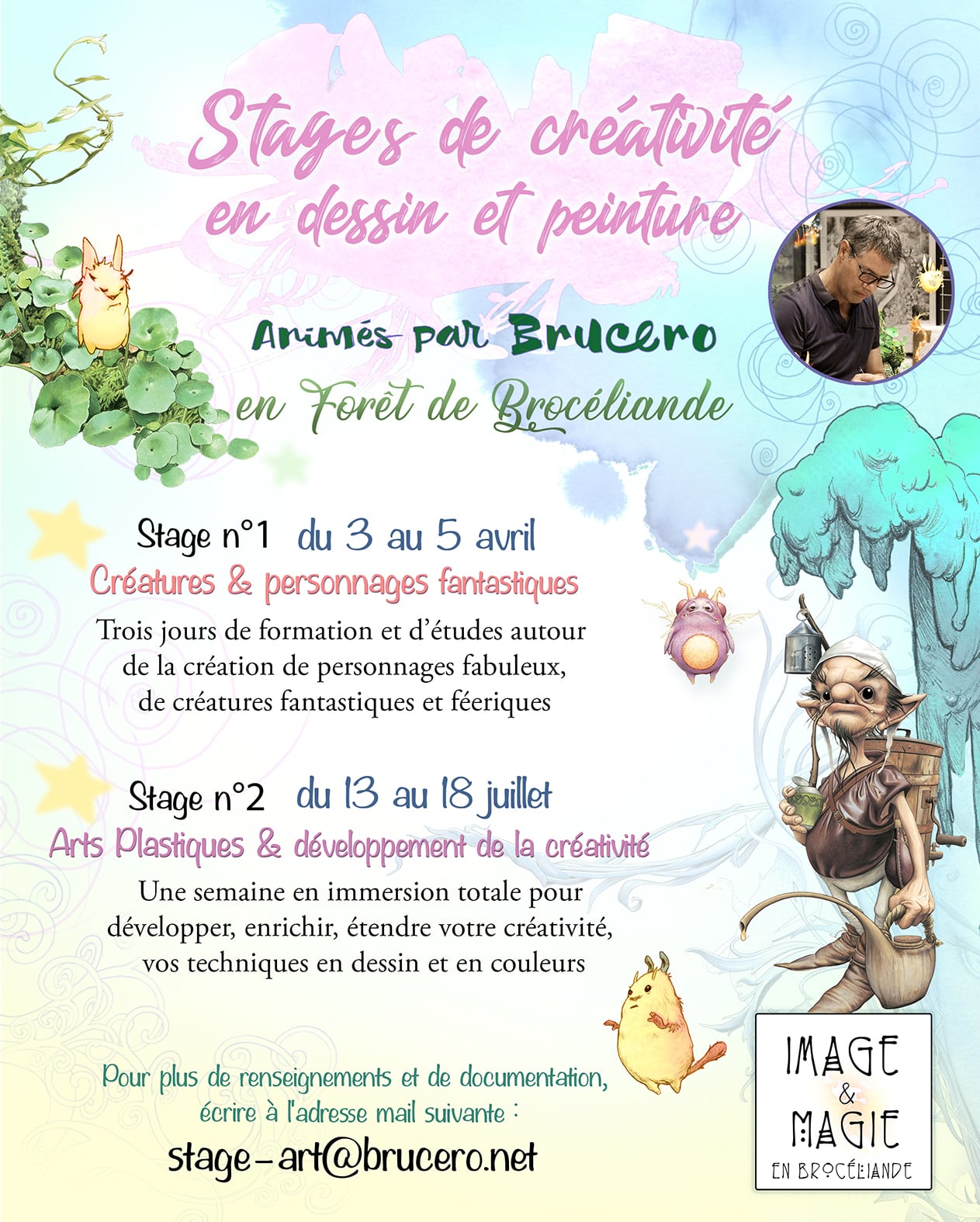 Stage de créativité en dessin et peinture avec Brucero